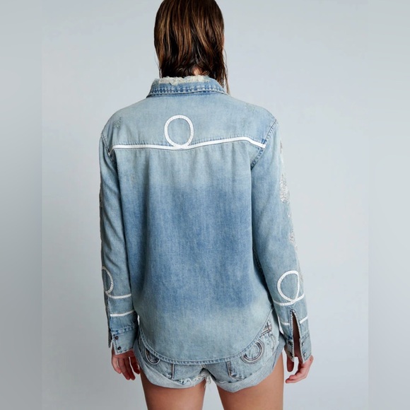 One Teaspoon Wolfgang Western Denim Shirt - Picture 15 of 16